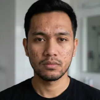Foto sebelum - kulit berminyak